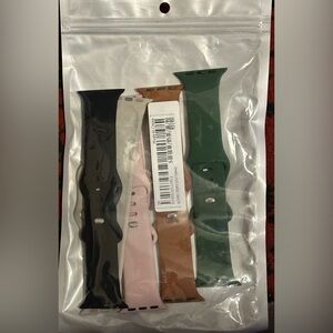 SHEIN Apple Watch Band Set of 5 - Black, White, Pink, Brown, Green